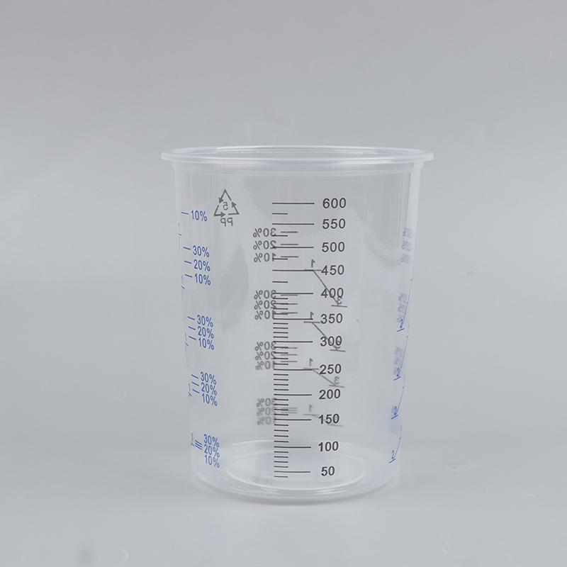 10/50pcs Paint Mixing Calibrated Cup Plastic Paint Mixing Cups 600ml Mixing Pots