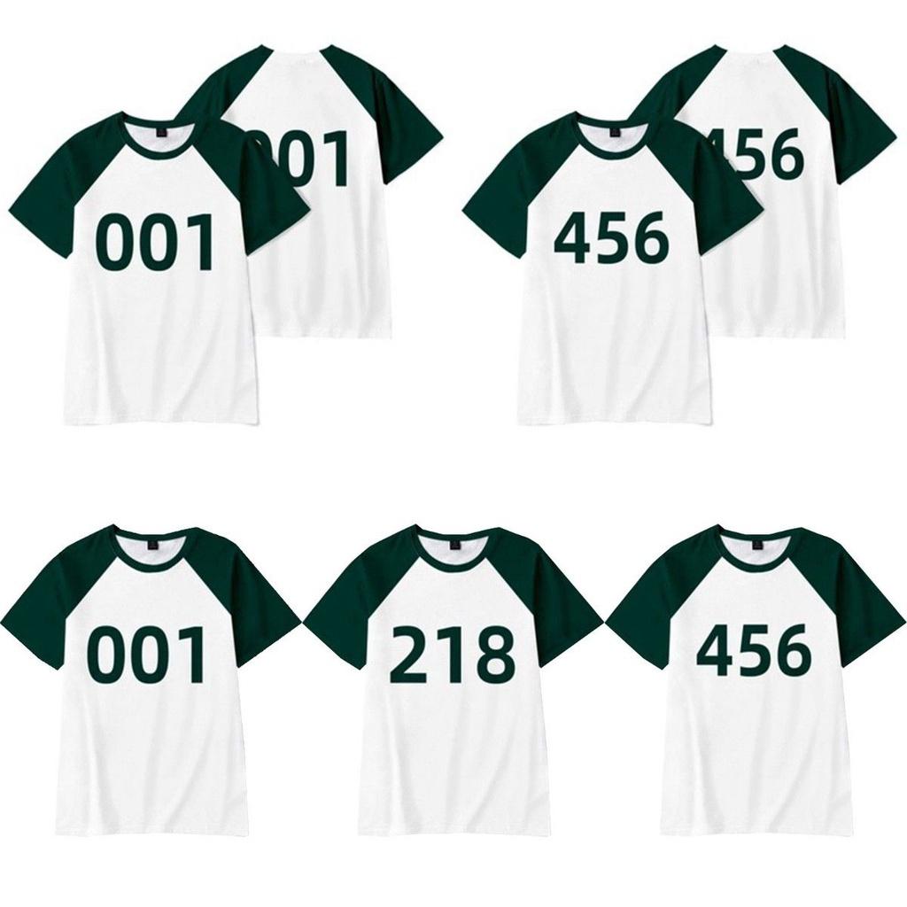 Удобная и мягкая футболка «Игра в кальмара» для летнего косплея и повседневной носки