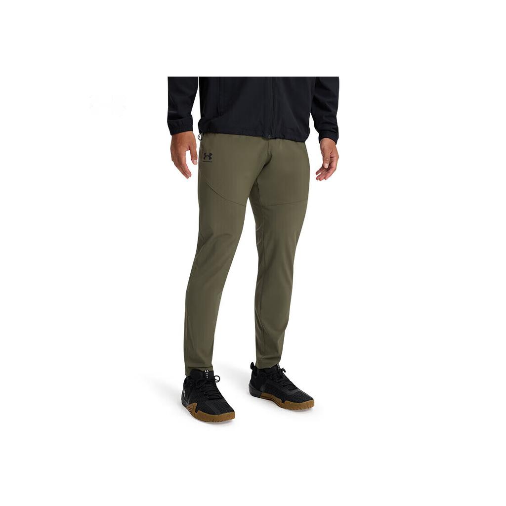 Under Armour UA Vibe Solid Woven Comfortable Training Bottoms Men Bottoms Dark-Green 1386556-390
