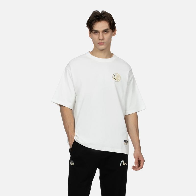 Evisu Хлопковая футболка с принтом «Большая волна» Daicock 2ESHTM4TS7067RXCT