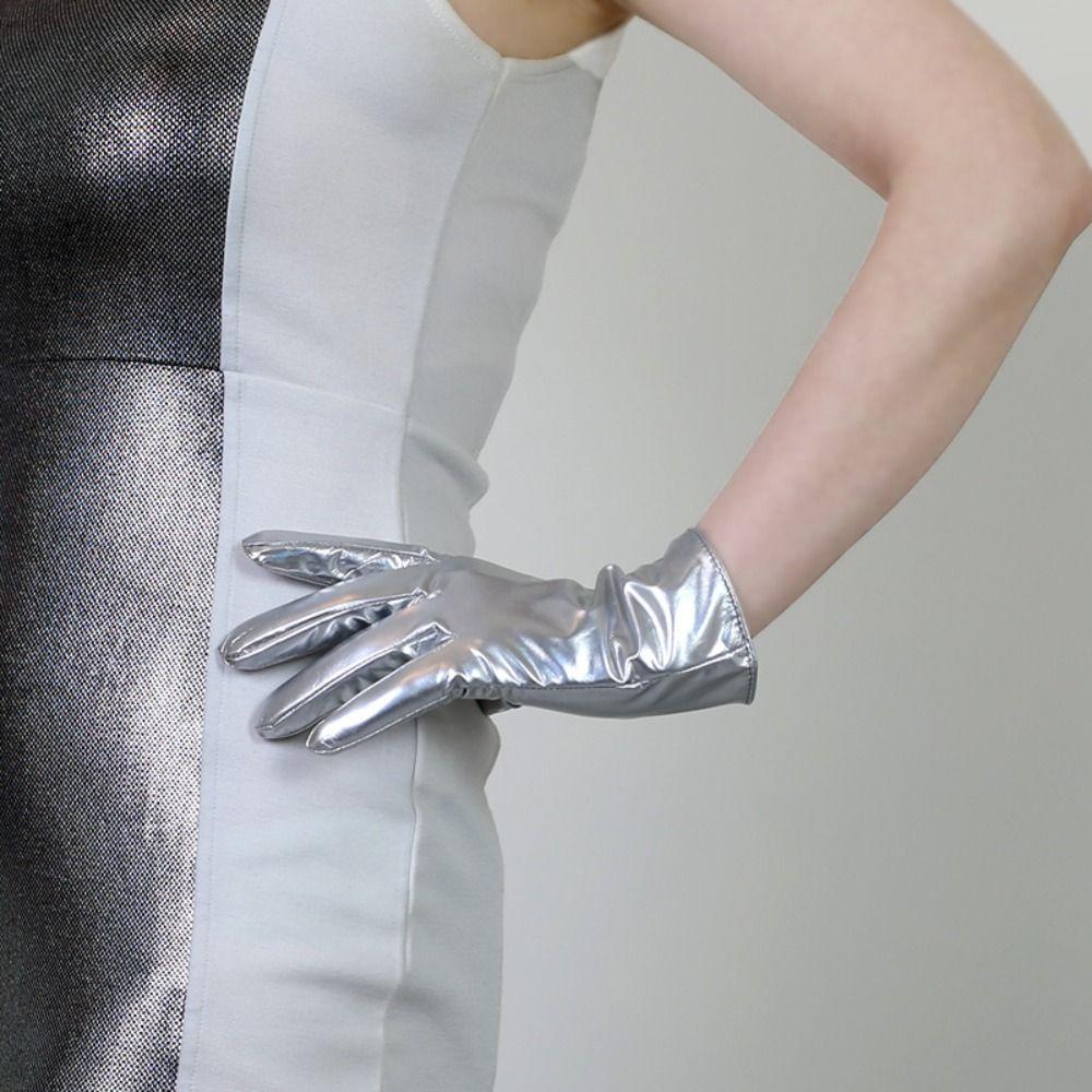 Косплей Водительские перчатки Блестящие Свадебные перчатки Мода Сценические выступления Варежки Клубная одежда