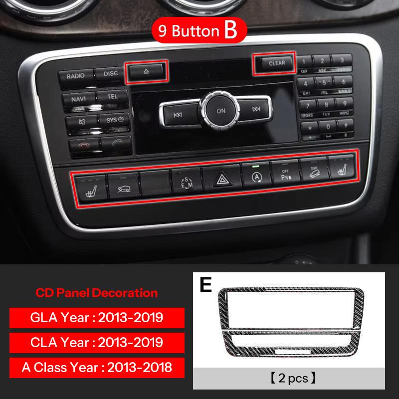 For Mercedes Benz A Class W176 GLA X156 CLA Accessories Car Interior Air Conditioning CD Console Panel Cover Trim Car Styling