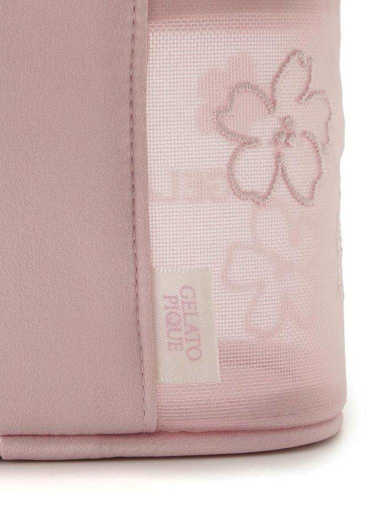 Косметичка из органзы с вышивкой сакуры PWGB251712 PNK [Gelato Pique] [ВЕСНА]