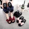 Summer Slippers 6cm High Heels Beach Flip-flops Cute Fashion Bow Over Flip-flops