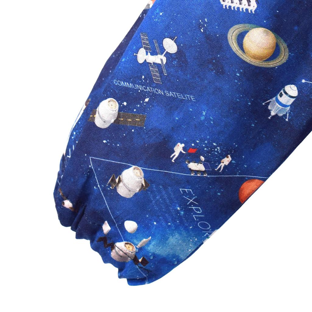 КРАСОЧНЫЙ КОНФЕТНЫЙ СТИЛЬ Smock (120-130cm) Набор из 2 предметов «Исследование планеты будущего и космический корабль», крутой детский халат с длинными рукавами для мальчиков, фартук для детского сада