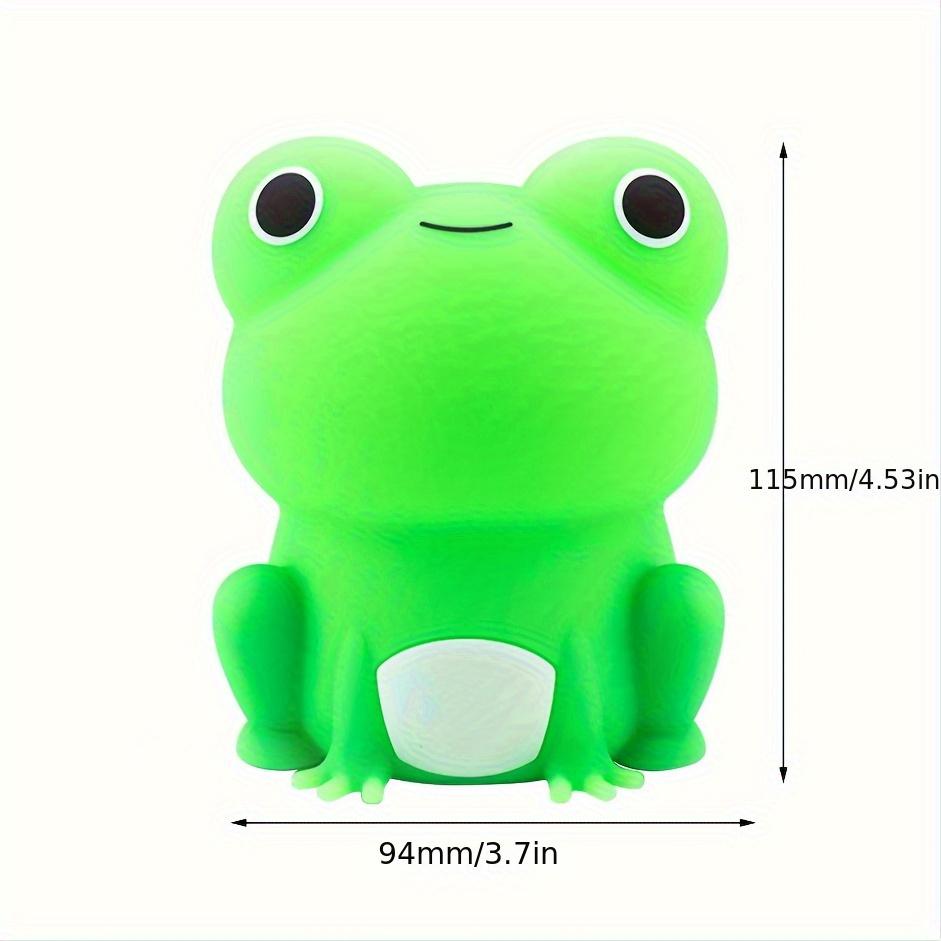 1 шт. Причудливый ночник в форме лягушки со светодиодной подсветкой, 7 цветов, с функцией таймера, перезаряжаемый через USB, компактная настольная лампа для спальни, гостиной или офиса