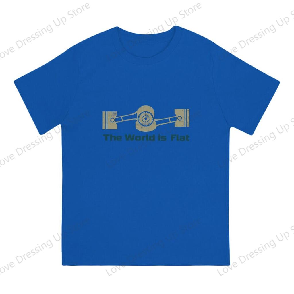 100pure Cotton Sport Unisex Tshirt The World Is Flat Engine Short Sleeve Tshirts Street Short Sleeve Tee Funny Tops