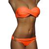 2 Pcs/Set Fabulous Bikini Set Comfortable Two-piece Strapless G-string Women Swimsuit for Vacation