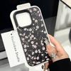Розовая маленькая цветочная аппликация Чехол для мобильного телефона Apple 17PROMAX 15 личи-паттерн 14 милый 13 мягкий чехол 16/17