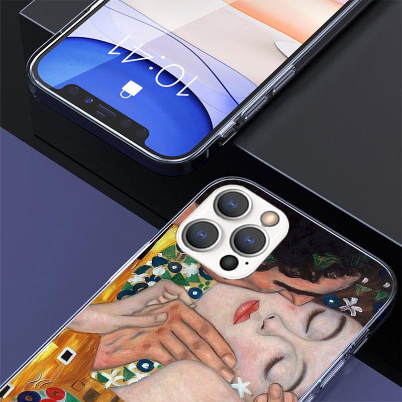 Kiss by Gustav Klimt Desig Phnoe Case for Iphone 17 Air 16 11 12 13 Mini 14 Plus 15 Pro Max 7 8E SE 2020 16ProMax Phone Cover Co