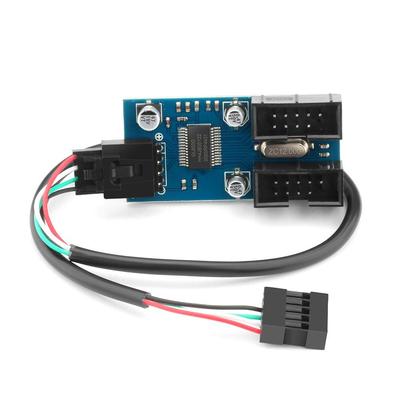 Кабель-адаптер USB 1-на-2 порта для расширения материнских плат с разъемом USB 9-контактным 2.0