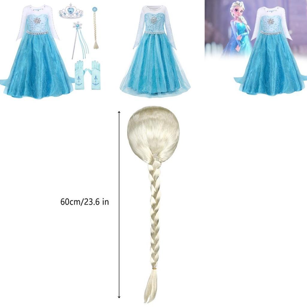 Платье принцессы Эльзы для девочек, костюм на Хэллоуин, детское сказочное платье