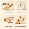 Cat Enrichment Toys for Indoor Play Mesh Tube Toy with Silver Vine, Feather Interactive Bonding Cats Built-in Bells, Stretchable Chew Boredom