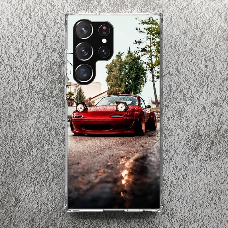 JDM Машина MX5 Милый Принт Мягкий Чехол для Samsung Galaxy S25 S24 S23 S22 Ultra S21 Plus S20 FE Чехол для Телефона S10 + Edge Чехол