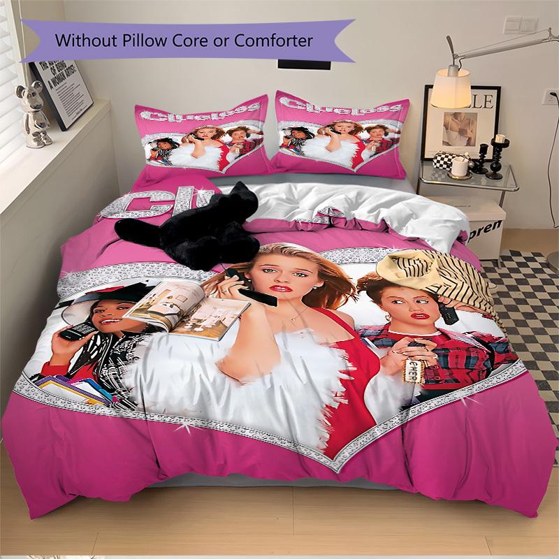 3pcs Clueless Movie Duvet Cover Set, 1 Duvet Cover + 2 Pillowcases (No Insert), High-Definition Print, Home & Dorm Set yy251208035
