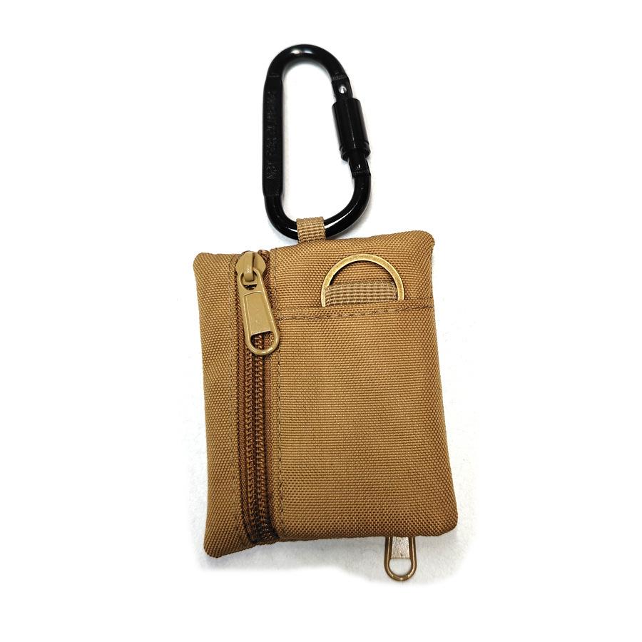 Outdoor Tactical Mini Coin & Key Canvas Pouch with Zipper