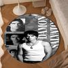 Two Men In Suits Damon Round Rug for Livingroom,Bedroom, Palyroom, Chair Rug, Area rug, Circle Carpet, Large Size Decor Fan Christmas gift