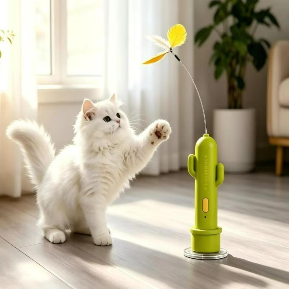 2 Play Mode Interactive Cat Toy Suction Cup Self-Play Cat Toy Cat Teaser Toy Home Furniture