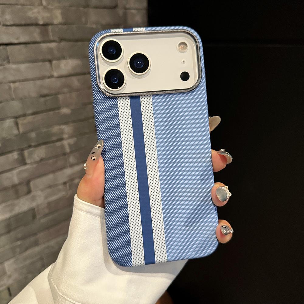Роскошный Премиальный Чехол из Углеродного Волокна Для iPhone 17 Air 16 15 14 Pro Max Plus С Магнитным Узором Из Сплава Защитная Крышка Рамки Объектива
