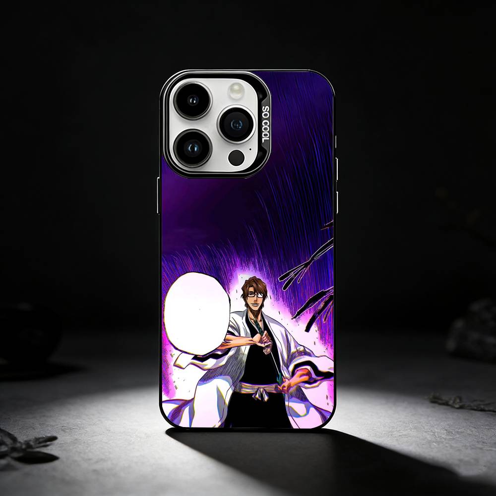 A-Аниме A-Айзен С-Соуске Чехол для телефона Для iPhone 17,16,15,14,13,12,11 Plus,Pro Max,XS,Цветной серебристый чехол для телефона