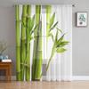 Бамбуковые белые тюлевые прозрачные шторы для украшения гостиной, занавески для комнаты, спальни, кухни, вуаль, занавески из органзы