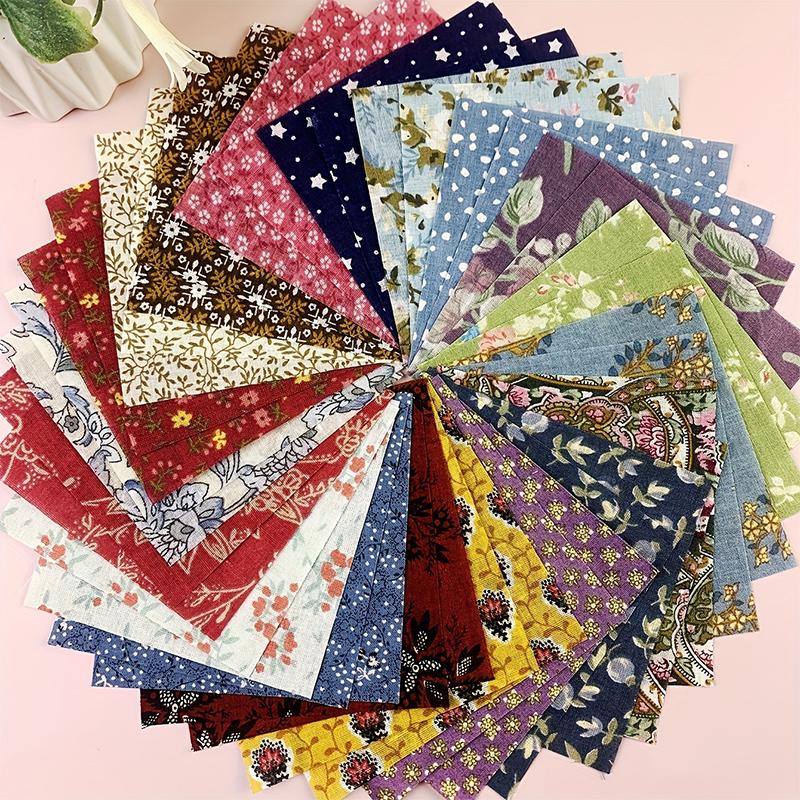50 шт. Набор ткани для рукоделия с цветочным принтом, квадратный, сделай сам, для темной ткани, винтажный пэчворк, кукольная ткань, хлопок, Харадзюку, 10x10 см