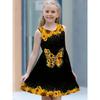 Girls Round Neck Sleeveless Vest Dress Dress Dresses Lovely Splicing Collision Colour Princess Dress 3D Digital Printing