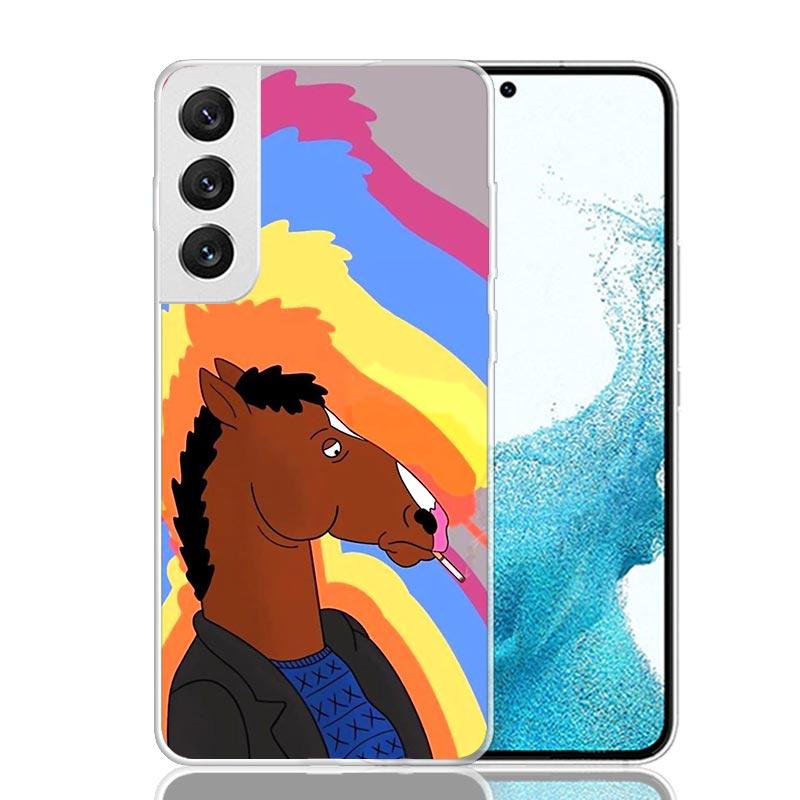 Cartoon B-BoJack Horsemans Phone Case For Samsung Galaxy S26 Ultra S23 S24 S25 Edge S20 FE S21 S22 Plus Soft Print Shell Cover F