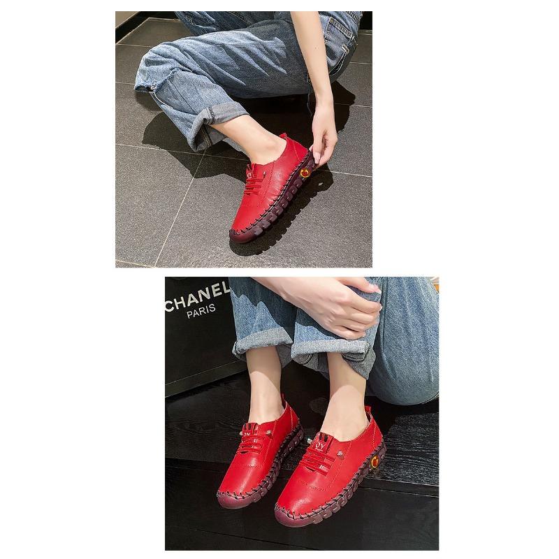 Large Size Spring and Summer Cow Tendon Soft Soled Mom Shoes, Women's Casual Versatile Single Shoes