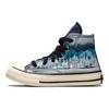 Converse Chuck 70 Нескользящие Прочные Высокие Кеды Холщовые Детские Кроссовки Черные Синие 372107C