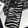 Черный узор зебры подходит для чехла для мобильного телефона Apple iPhone17Pro Max 16 всесторонний 15 легкая роскошь 13 креативный 12/11