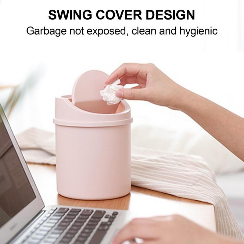 Мини-мусорное ведро с крышкой, настольный органайзер для офиса, хранение, контейнер для домашней мусорной корзины, очиститель стола от мусора, маленькое мусорное ведро, держатель