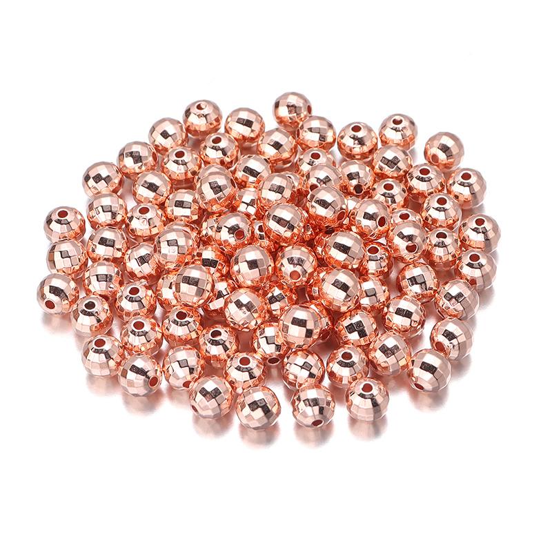 20-200pcs 4/6/8/10/12/14mm CCB Faceted Beads Round Loose Spacer Ball Beads For DIY Jewelry Making Bracelets Necklace Accessories