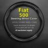 Car Steering Wheel Cover Leather Carbon For Fiat 500 Mirror 500c Collezione Spiaggina 2018 120th