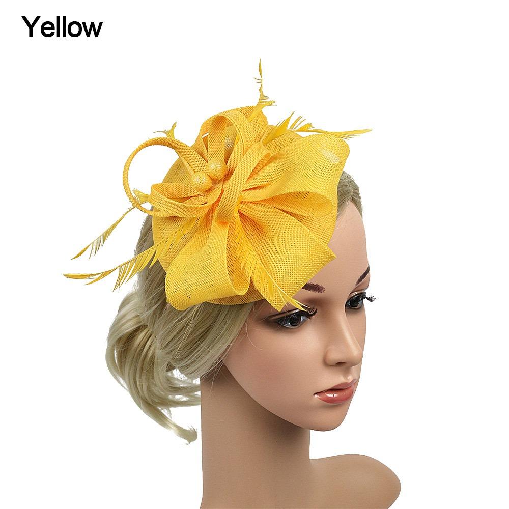 Шляпки-fascinator с перьями Цветочные аксессуары для волос Модный макияж Выпускной Женщины