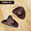 Faux Leather Pirate Hat Vintage Wrinkle Distressed Tricorn Pirate Hat For Women Men Halloween Costume Cosplay Accessories