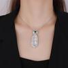 Jewelry Pendant Inlaid With White Ice Chalcedony String Beans Necklace Temperament Jade Pendant Pendant Female