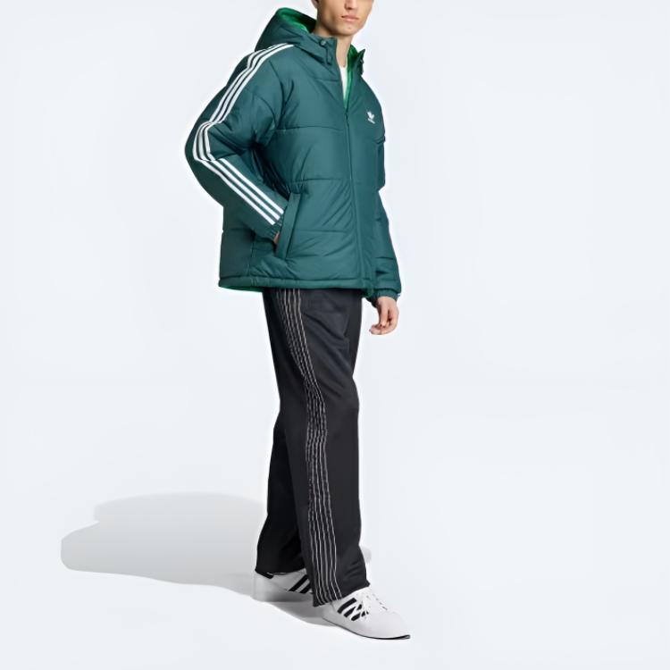 adidas Оригиналы Adicolor Удобный Роскошный Универсальный Модный Логотип Однотонная Куртка Мужская Куртка Зеленая JD9072