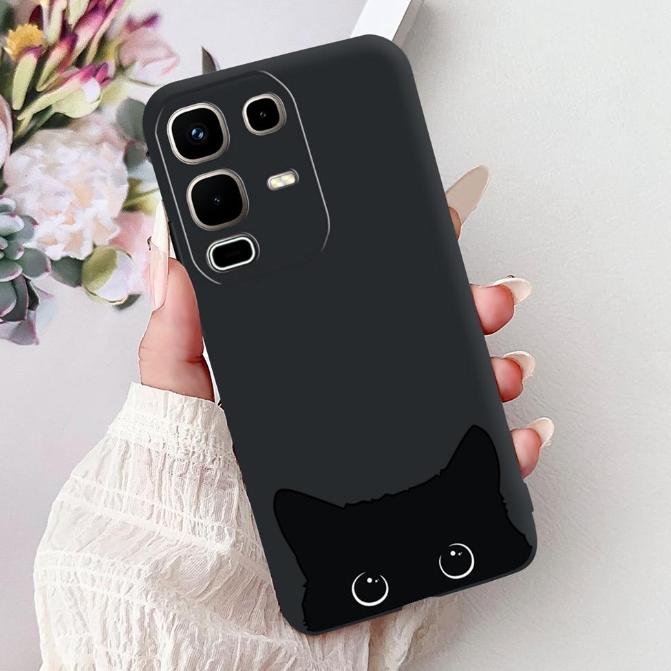 For Infinix Note 50s X6870 Back Cover For Infinix Note 50s 5G Case Silicone Fashion Luxury Flowers Cute Cat Funny Painted Bumper