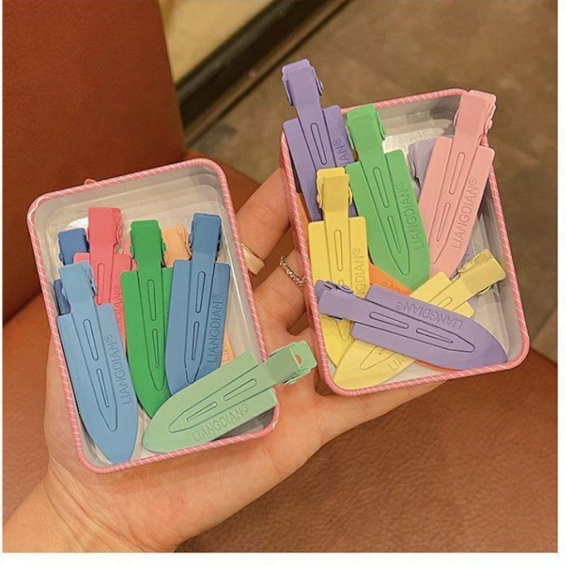 Simplicity Colorful Hair Clips Versatile Girl Side Bangs Broken Hairpin Duckbill Clips Instagram Style Alloy Hair Clip