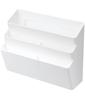 Yamazaki Jitsugyo Refrigerator Side Magnetic Storage Pocket 3 Tiers White Tower 4496 Approx. 32X13X24.5cm