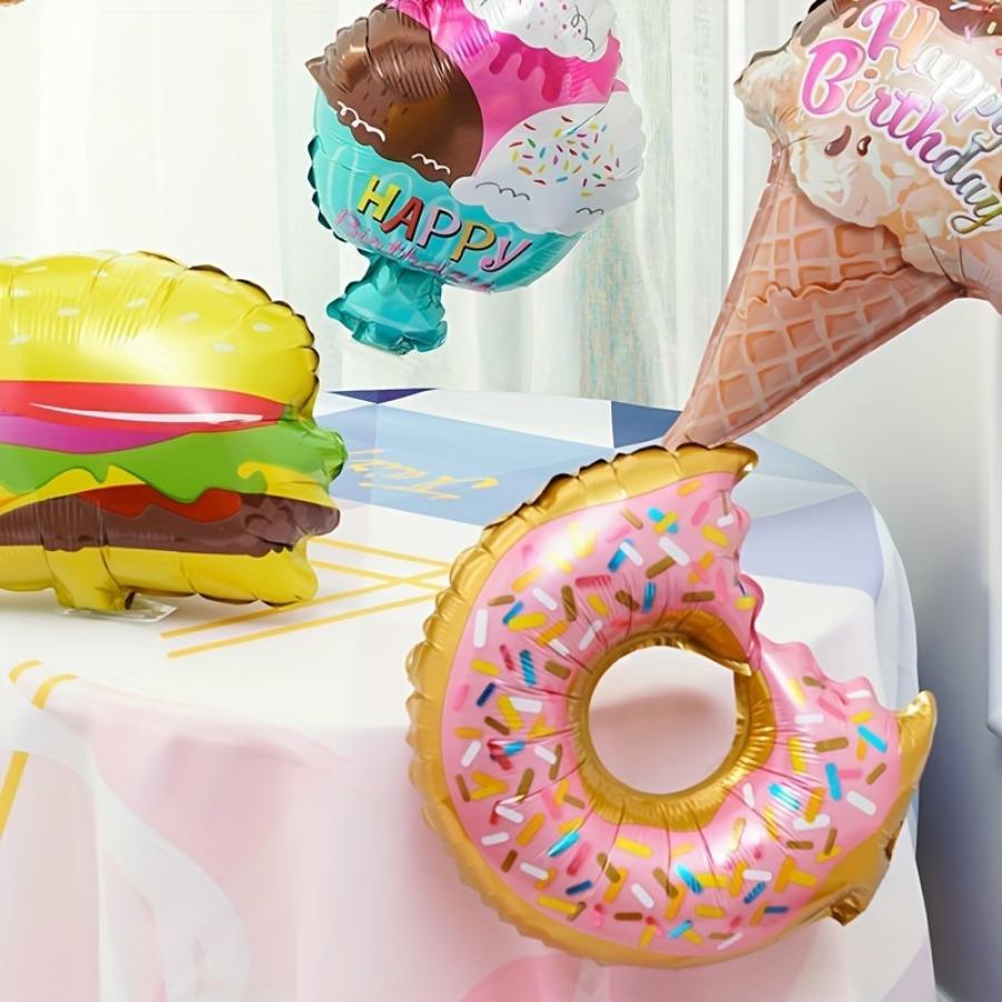 Розовый пончик из алюминиевого воздушного шара, украшение для вечеринки, подходит для детей и девочек, вечеринка по случаю дня рождения. Добро пожаловать, детская вечеринка.