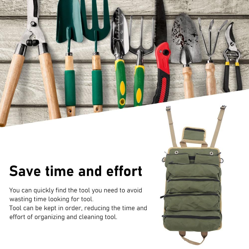 Professional Tool Roll Organizer Oxford Cloth Portable Tool Storage Bag Tool Organizer Gardening