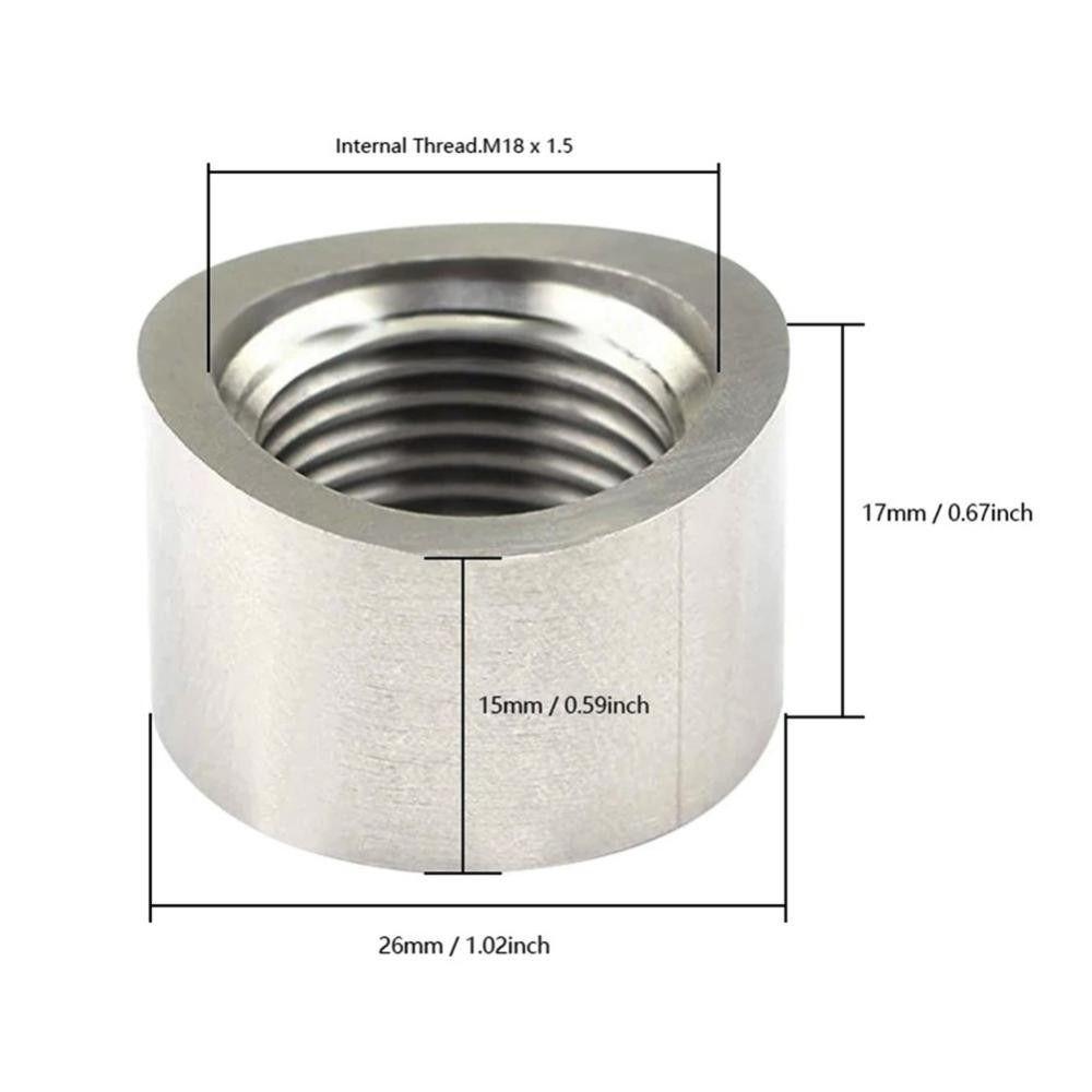 1 шт. заглушка из нержавеющей стали, гайка, сварная заглушка, широкополосный гайка, фитинг, адаптер датчика O2, автозапчасти