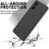 For Motorola Moto E14 4G Liquid Silicone Case Phone Back Cover with Hand Strap