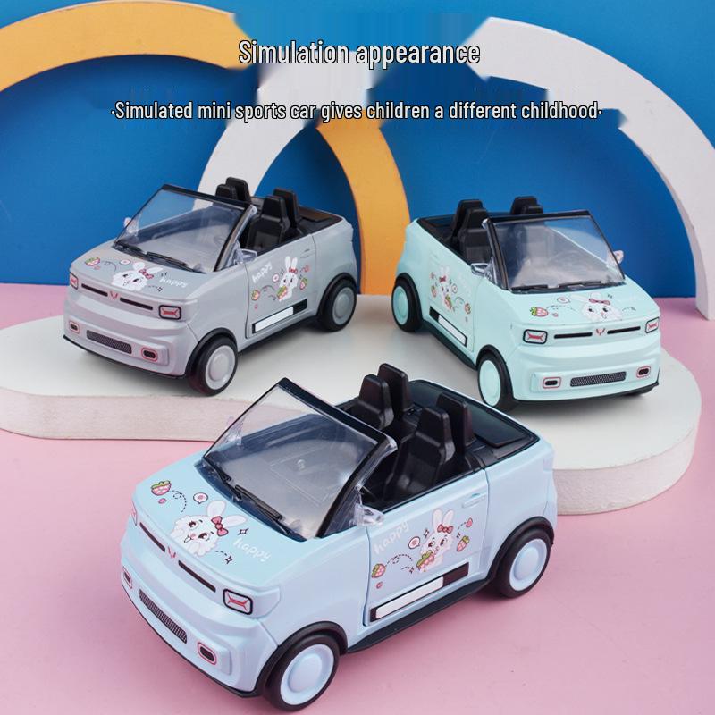 Детская мультяшная инерционная мини-спортивная машинка - Модель Wuling Hongguang для мальчика и девочки