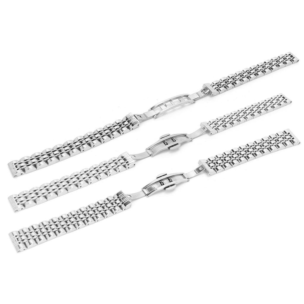 Ремешок для часов из нержавеющей стали с пряжкой-бабочкой, сменный ремешок для часов с регулируемой длиной