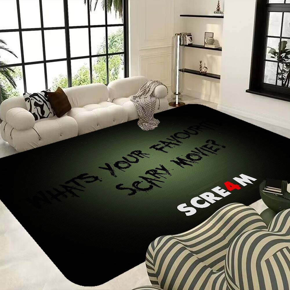 S-Scream Ghostface Room Mats Anti-slip Absorb Water Long Strip Cushion Bedroon Mat Welcome Doormat