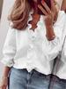 Женская блузка с длинным рукавом и рюшами, европейский и американский стиль, весна/лето 2025