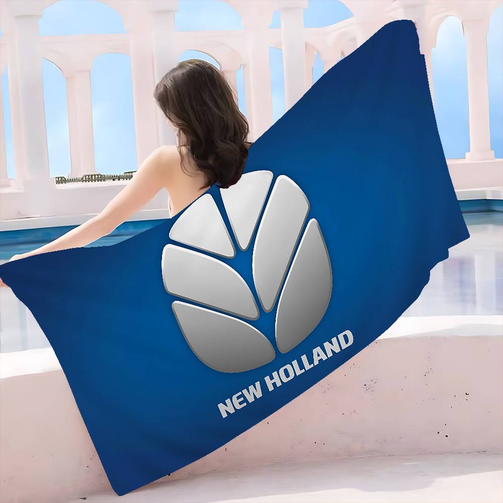 New Holland Logo Beach Towel Colorful Bath Towels for Girl Microfiber Quick Dry Sand Free Beach Yoga Spa Gym Pool